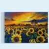 Campo Dorado de Girasoles Cuadro decorativo personalizado