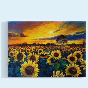 Campo Dorado de Girasoles Cuadro decorativo personalizado