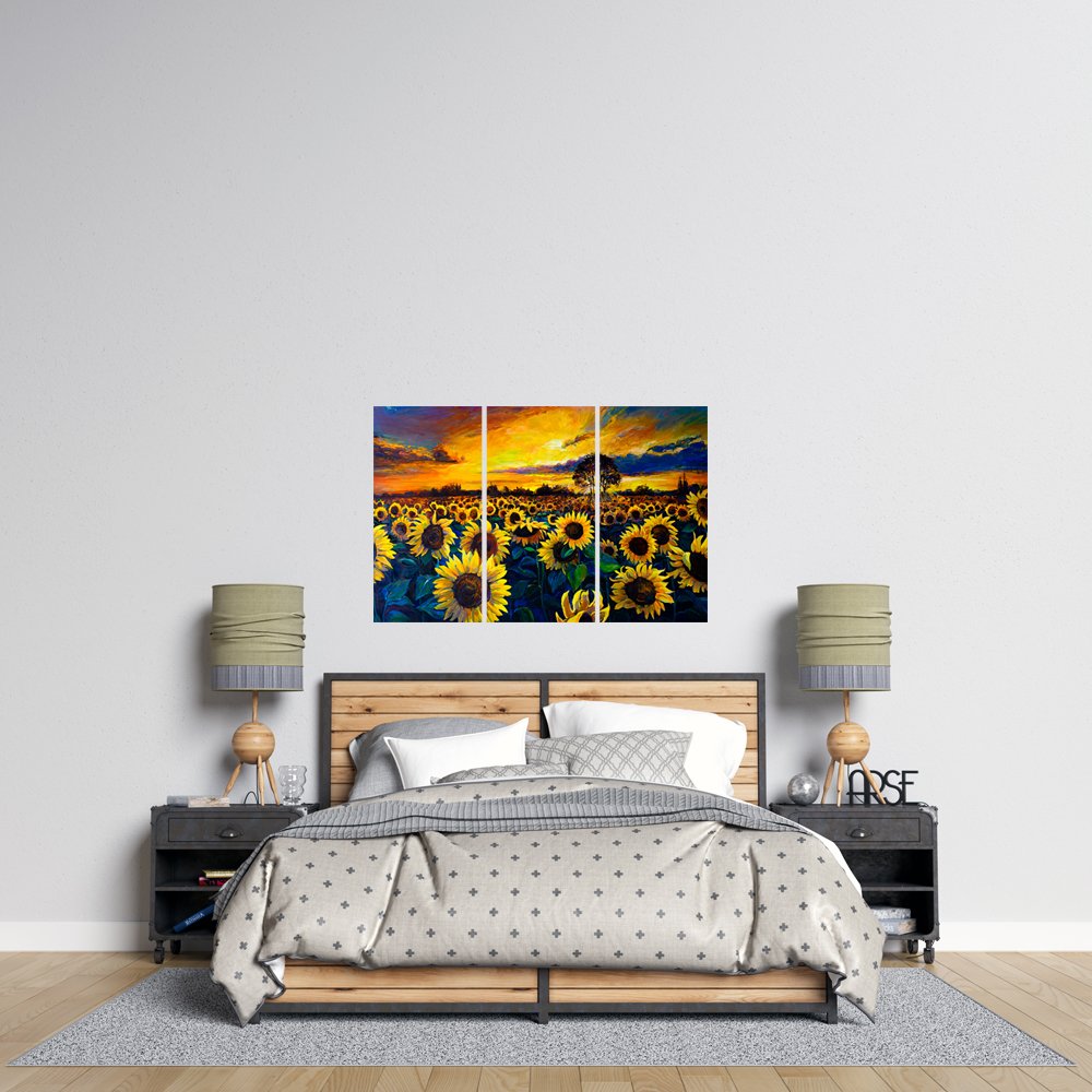 Campo Dorado de Girasoles Cuadro decorativo personalizado