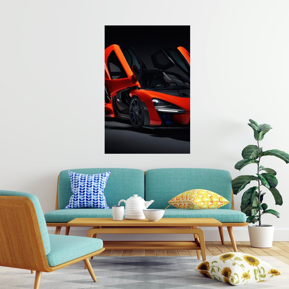 McLaren Senna Rojo Cuadro decorativo personalizado