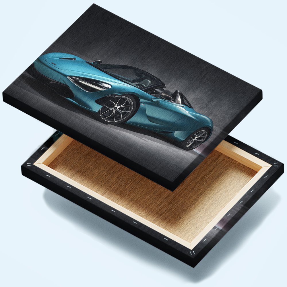 McLaren 720S Spider Azul Cuadro decorativo personalizado
