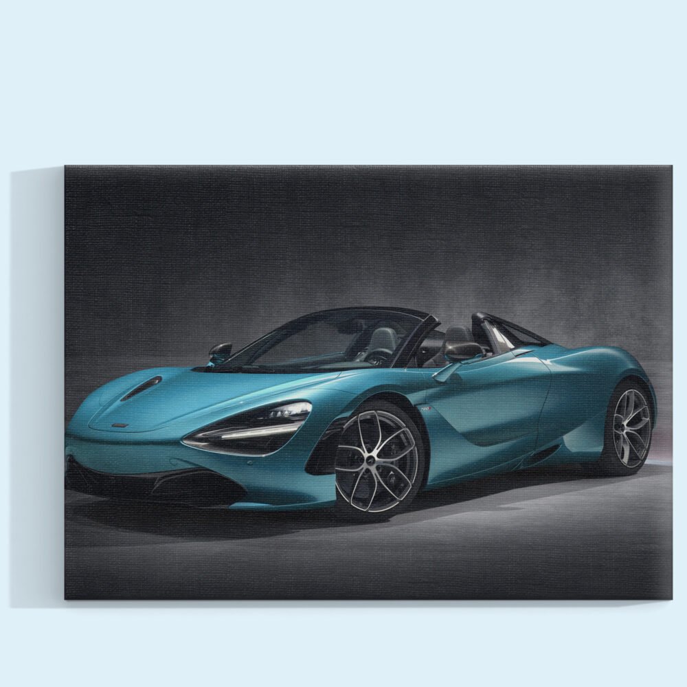 McLaren 720S Spider Azul Cuadro decorativo personalizado