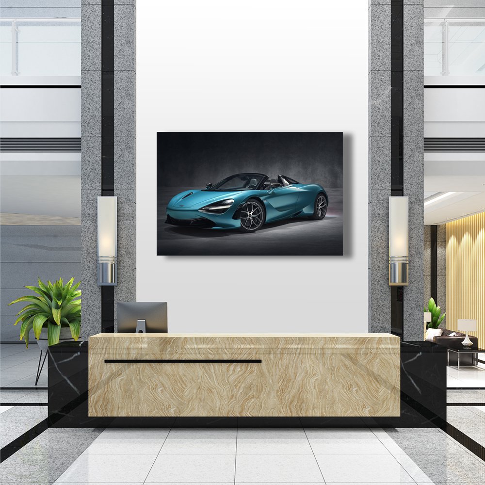 McLaren 720S Spider Azul Cuadro decorativo personalizado