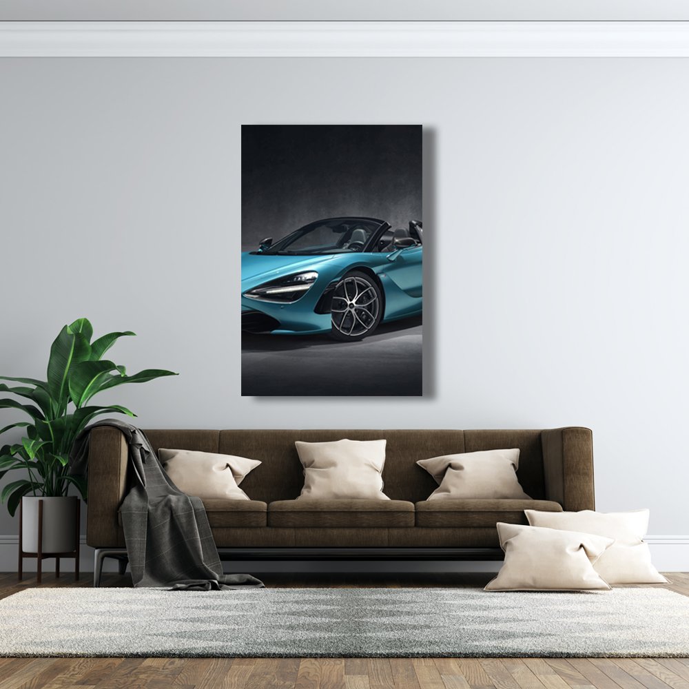 McLaren 720S Spider Azul Cuadro decorativo personalizado