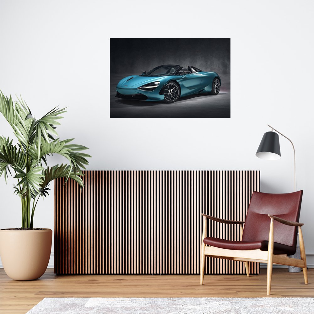 McLaren 720S Spider Azul Cuadro decorativo personalizado