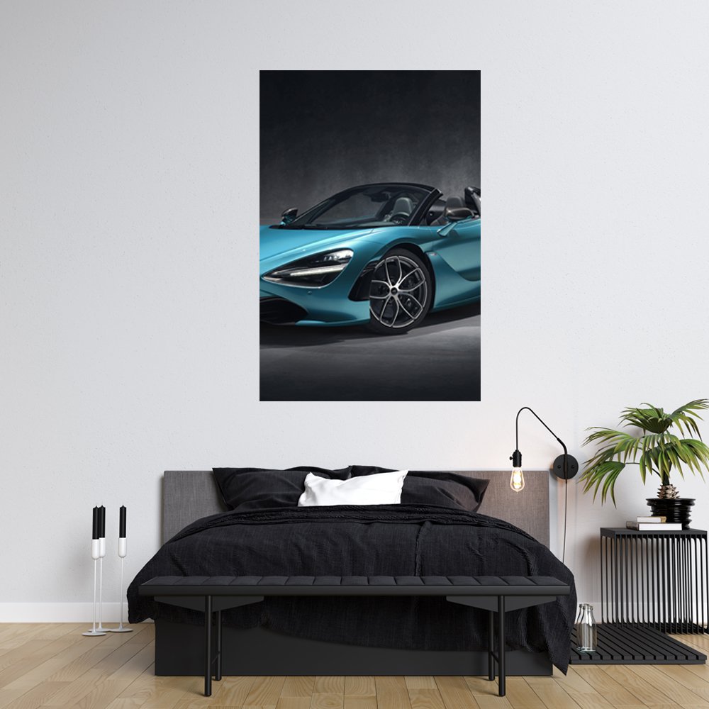 McLaren 720S Spider Azul Cuadro decorativo personalizado