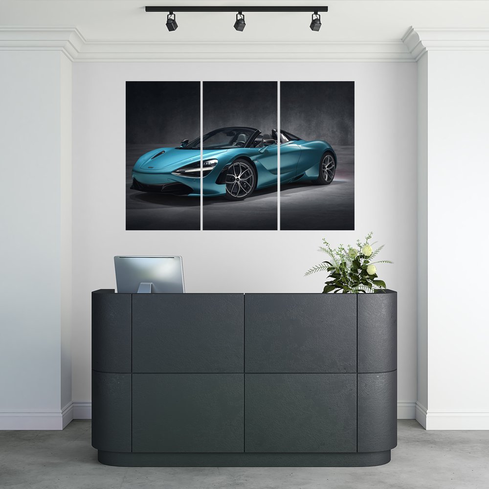 McLaren 720S Spider Azul Cuadro decorativo personalizado