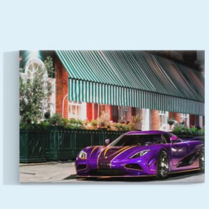 Koenigsegg Agera RS Morado Cuadro decorativo personalizado