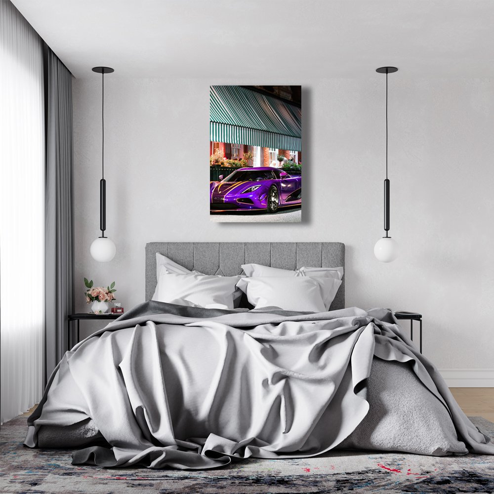 Koenigsegg Agera RS Morado Cuadro decorativo personalizado