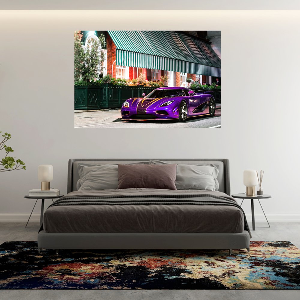 Koenigsegg Agera RS Morado Cuadro decorativo personalizado