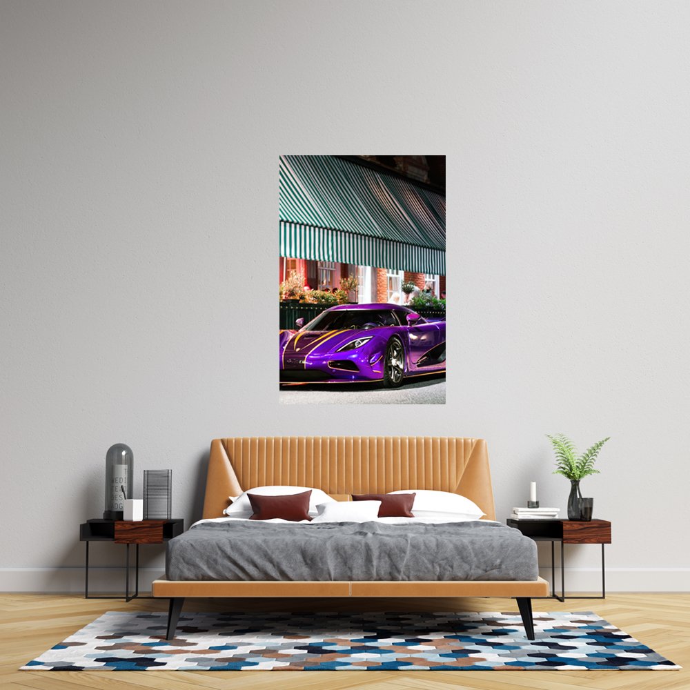 Koenigsegg Agera RS Morado Cuadro decorativo personalizado