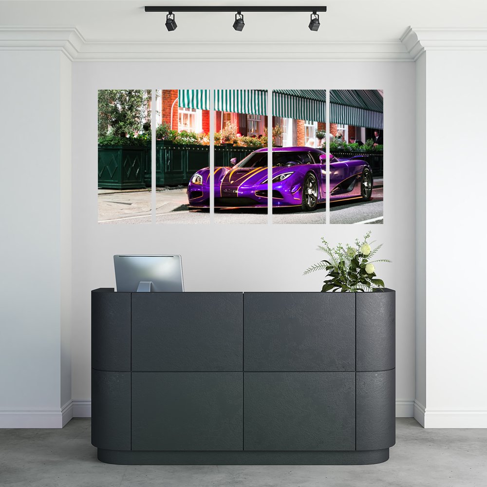 Koenigsegg Agera RS Morado Cuadro decorativo personalizado