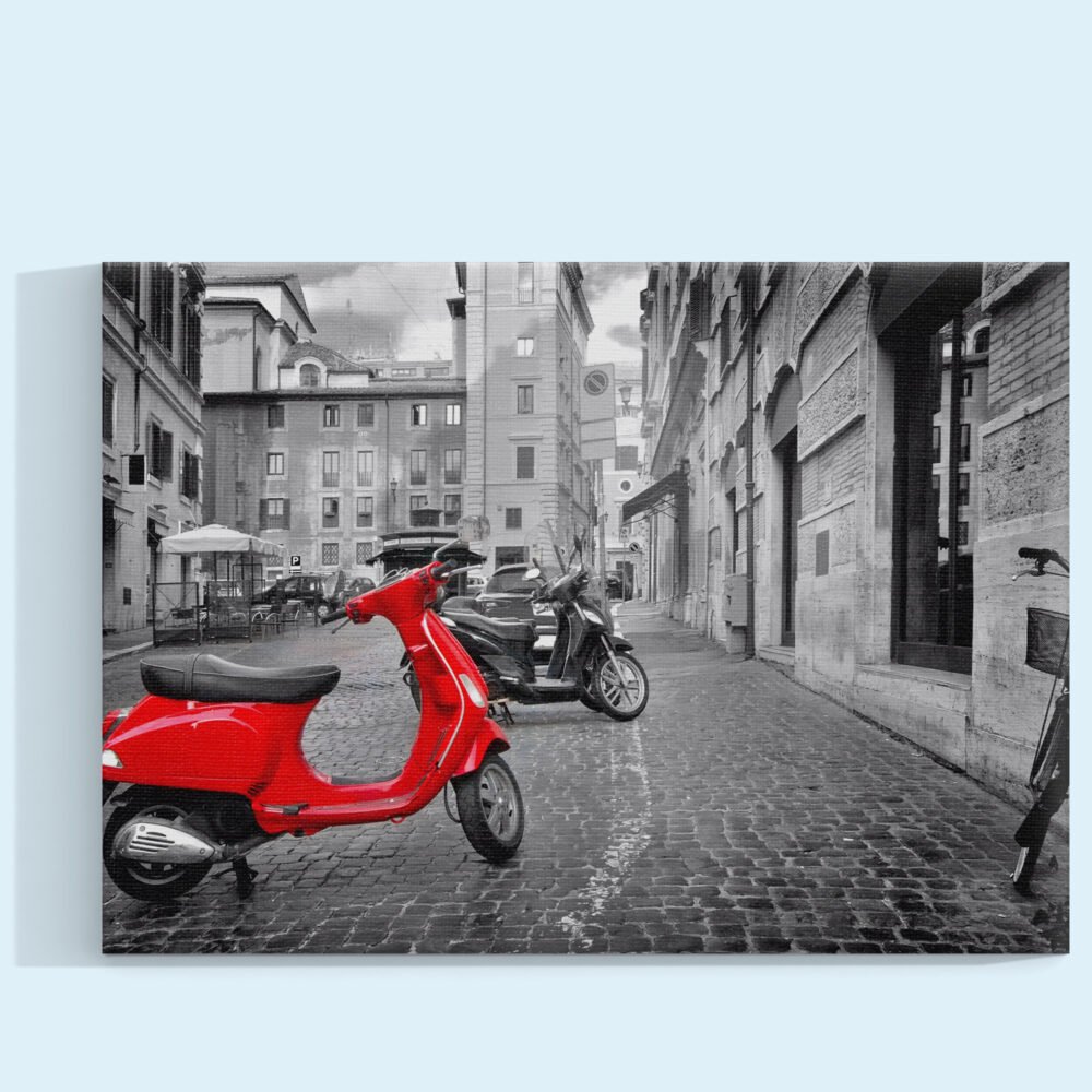 MelancolÃ­a en Vespa Cuadro decorativo personalizado