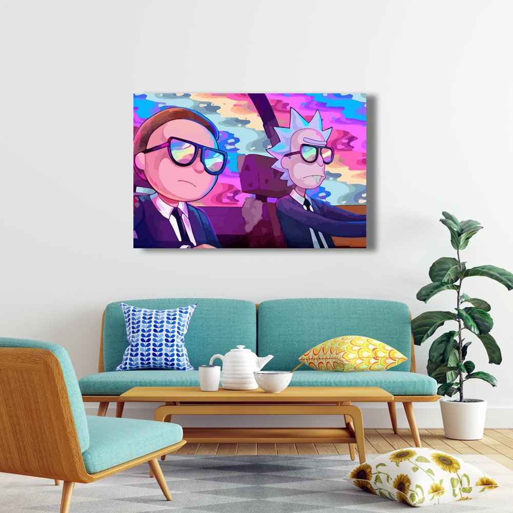 Rick & Morty: MIB Cuadro decorativo personalizado