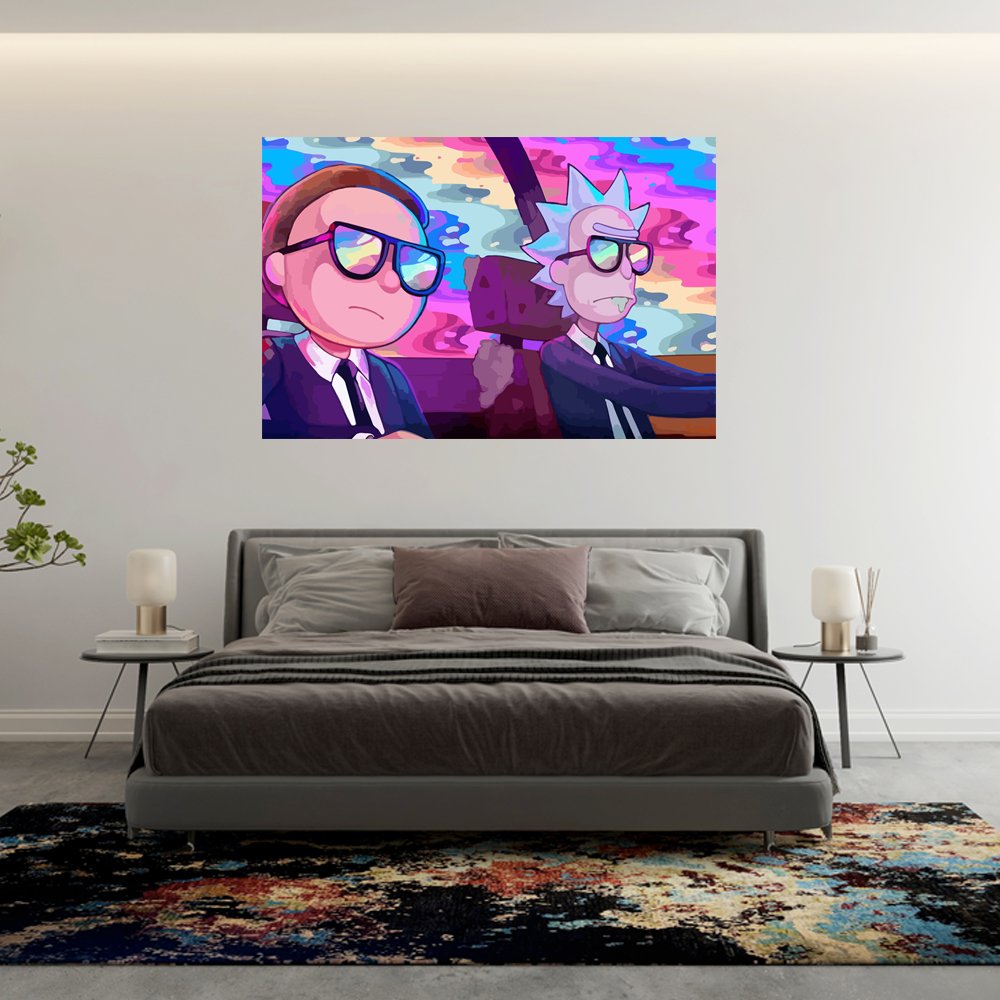 Rick & Morty: MIB Cuadro decorativo personalizado