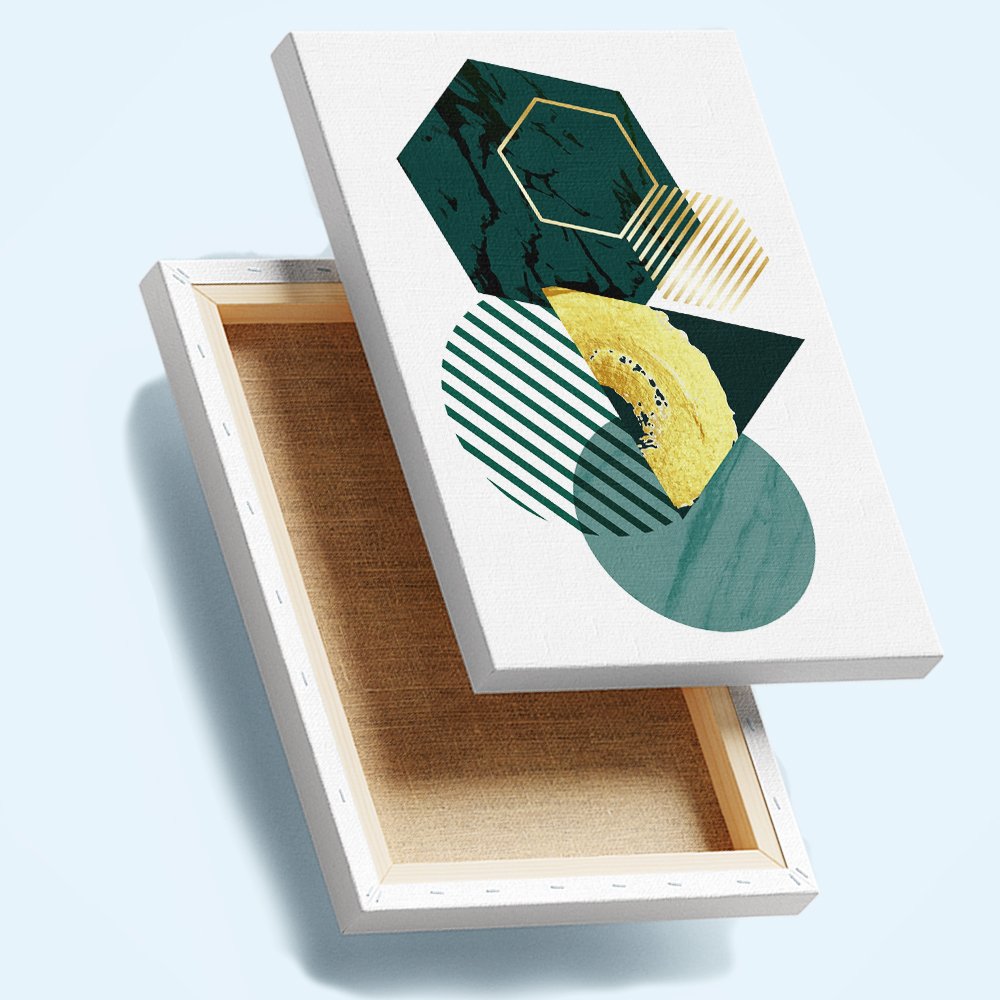 GeometrÃ­a Esmeralda Cuadro decorativo personalizado