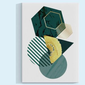 Geometría Esmeralda Cuadro decorativo personalizado