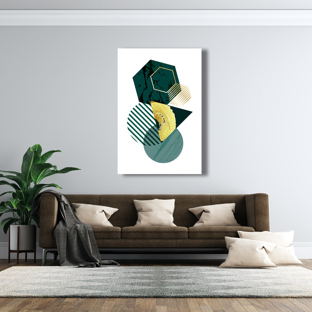 GeometrÃ­a Esmeralda Cuadro decorativo personalizado