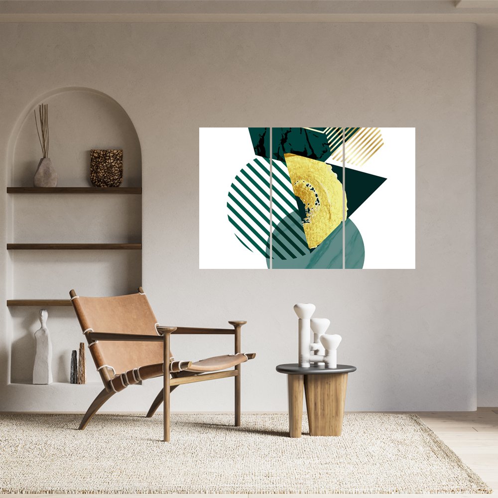 GeometrÃ­a Esmeralda Cuadro decorativo personalizado