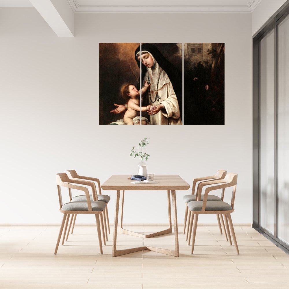 Santa Rosa de Lima con el NiÃ±o JesÃºs Cuadro decorativo personalizado